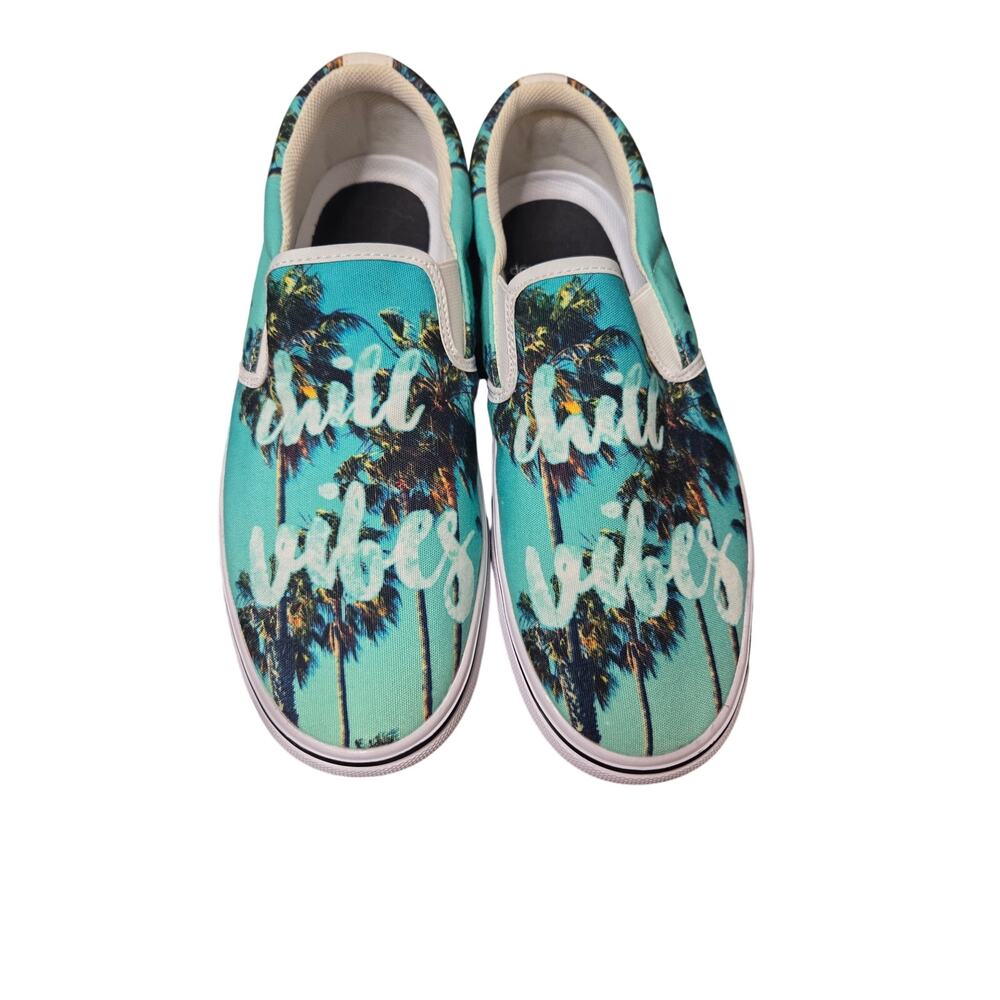 RAAD Slip on shoes with chill vibes & palm trees Men size 9; women size 7